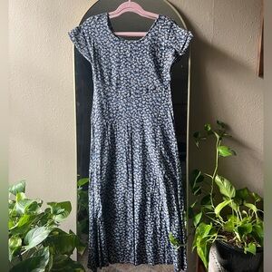 All That Jazz vintage blue floral midi dress